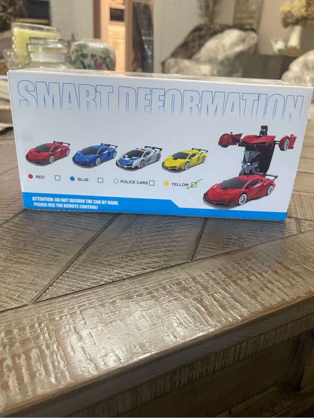 Smart Deformation Remote Control Transforming Car - Yellow